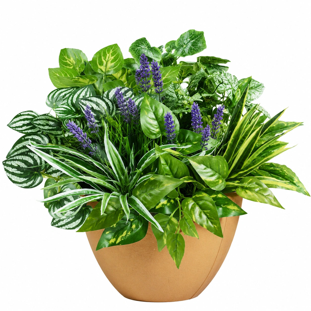 Plante Artificielle Décorative avec Lavande et Feuillage Varié