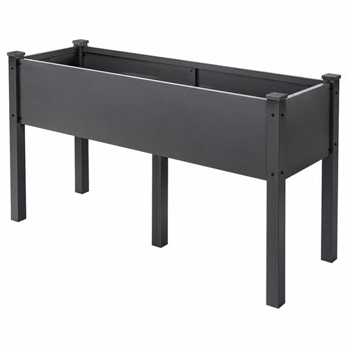 Jardinière Surélevée avec Drainage Extérieur - Noir