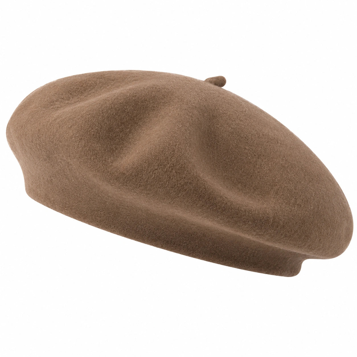 Béret classique en laine beige