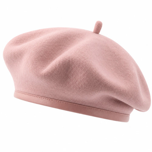 Béret Classique en Rose Poudré