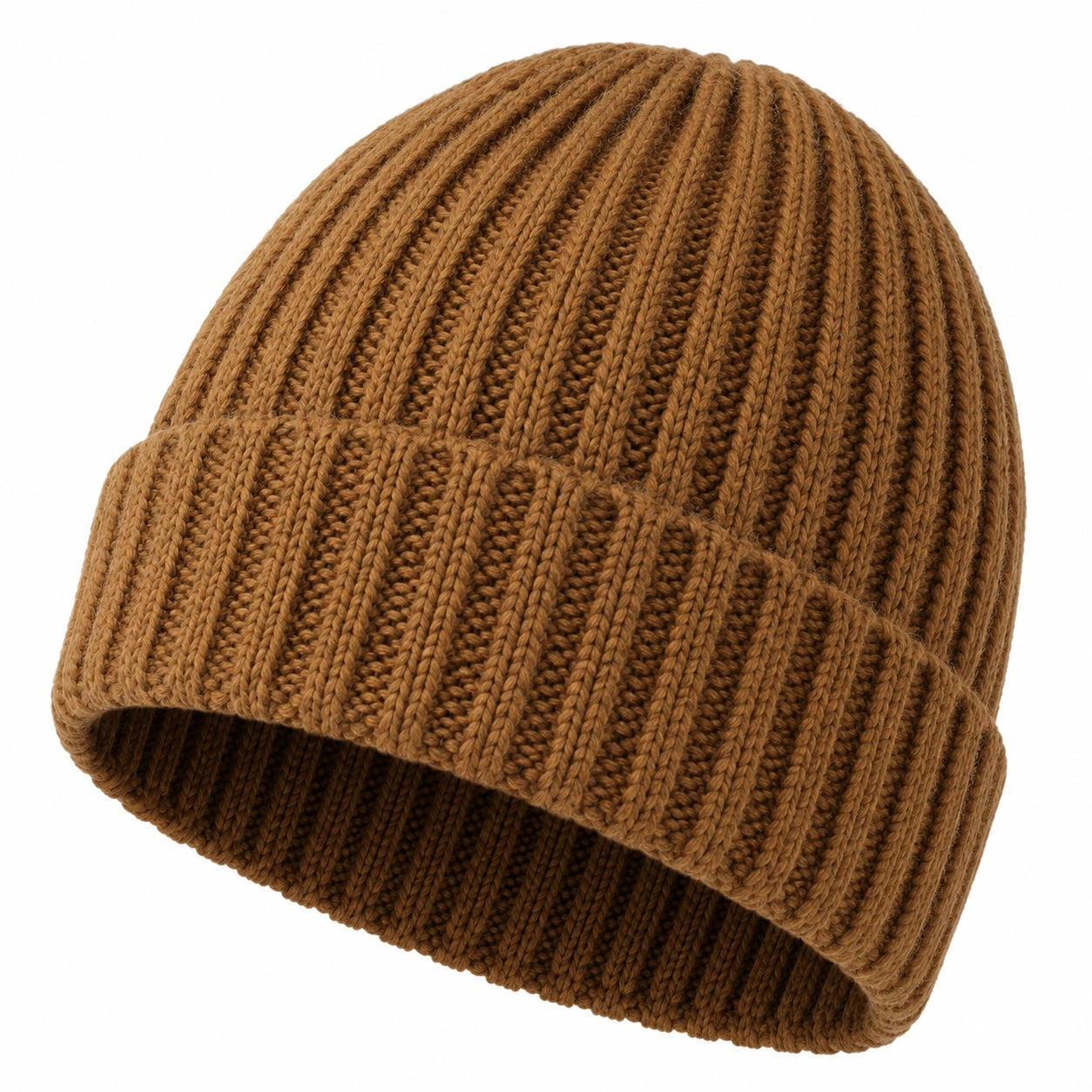 Bonnet côtelé marron pour adultes