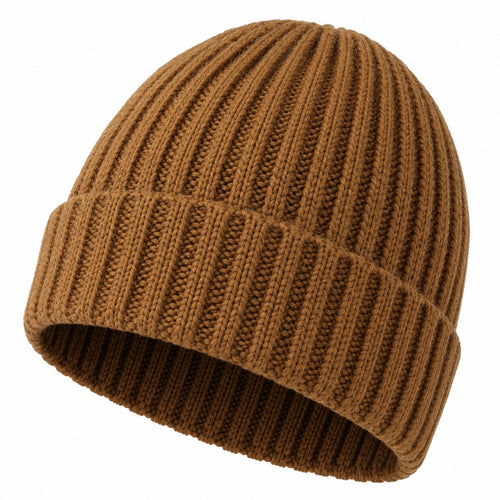 Bonnet côtelé marron pour adultes