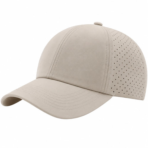 Casquette de Baseball Unisexe Ventilée Beige