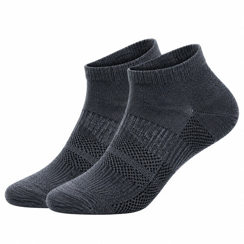Chaussettes courtes respirantes unisexes gris foncé
