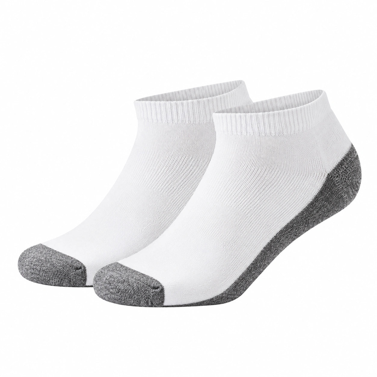 Chaussettes basses blanches et grises pour adultes
