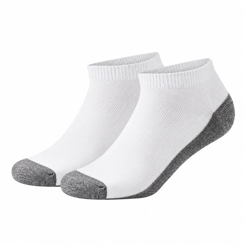 Chaussettes basses blanches et grises pour adultes