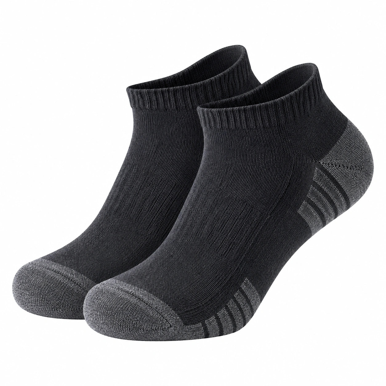 Chaussettes Courtes Respirantes Noir/Gris, Taille Unique EU 36-42