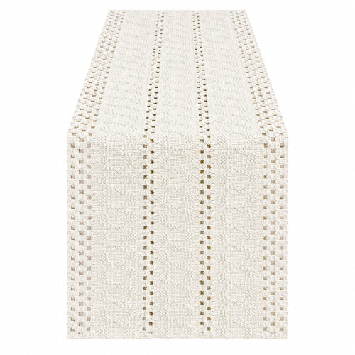 Chemin de Table Dentelle Crochet Blanc 180x33 cm