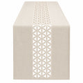 Chemin de Table Beige avec Découpe Laser de Style Géométrique
