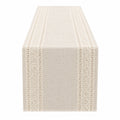 Chemin de Table Beige avec Dentelle Élégante