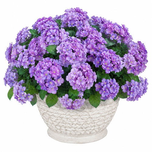 Plante artificielle en pot de fleurs violettes de 30 cm