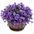 Plante en Pot avec Fleurs Artificielles Violettes pour Décoration Intérieure Extérieure, 30cm