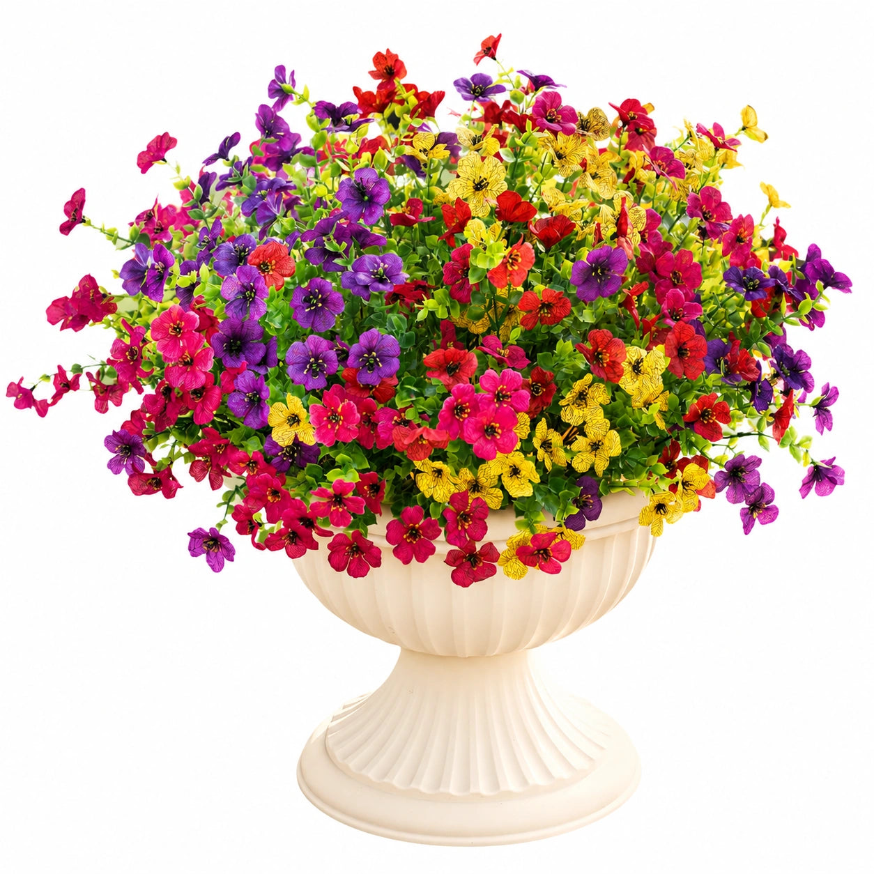 Arrangement de Fleurs Artificielles en Pot avec Fleurs Colorées