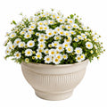 Plante artificielle marguerite en pot céramique blanc